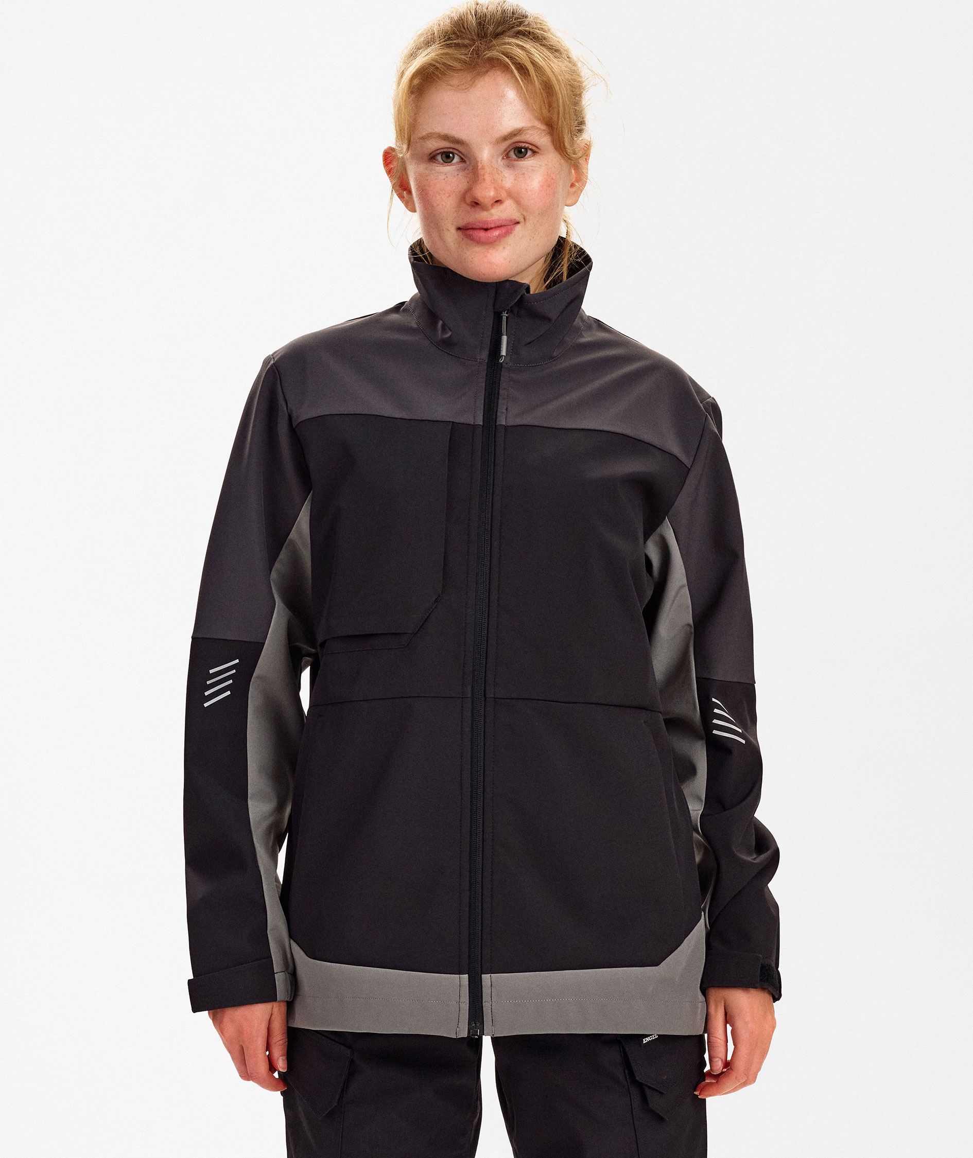 Engel Entire dame softshelljakke, Black/Anthracite Grey, large image number 1