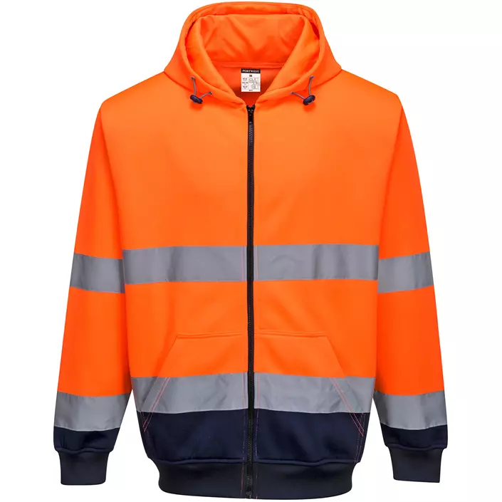 Portwest hoodie, Varsel Orange/Marinblå, large image number 0