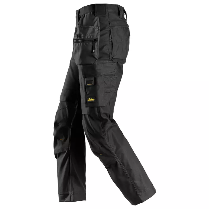 Snickers AllroundWork Canvas+ craftsman trousers 6224, Black, large image number 3