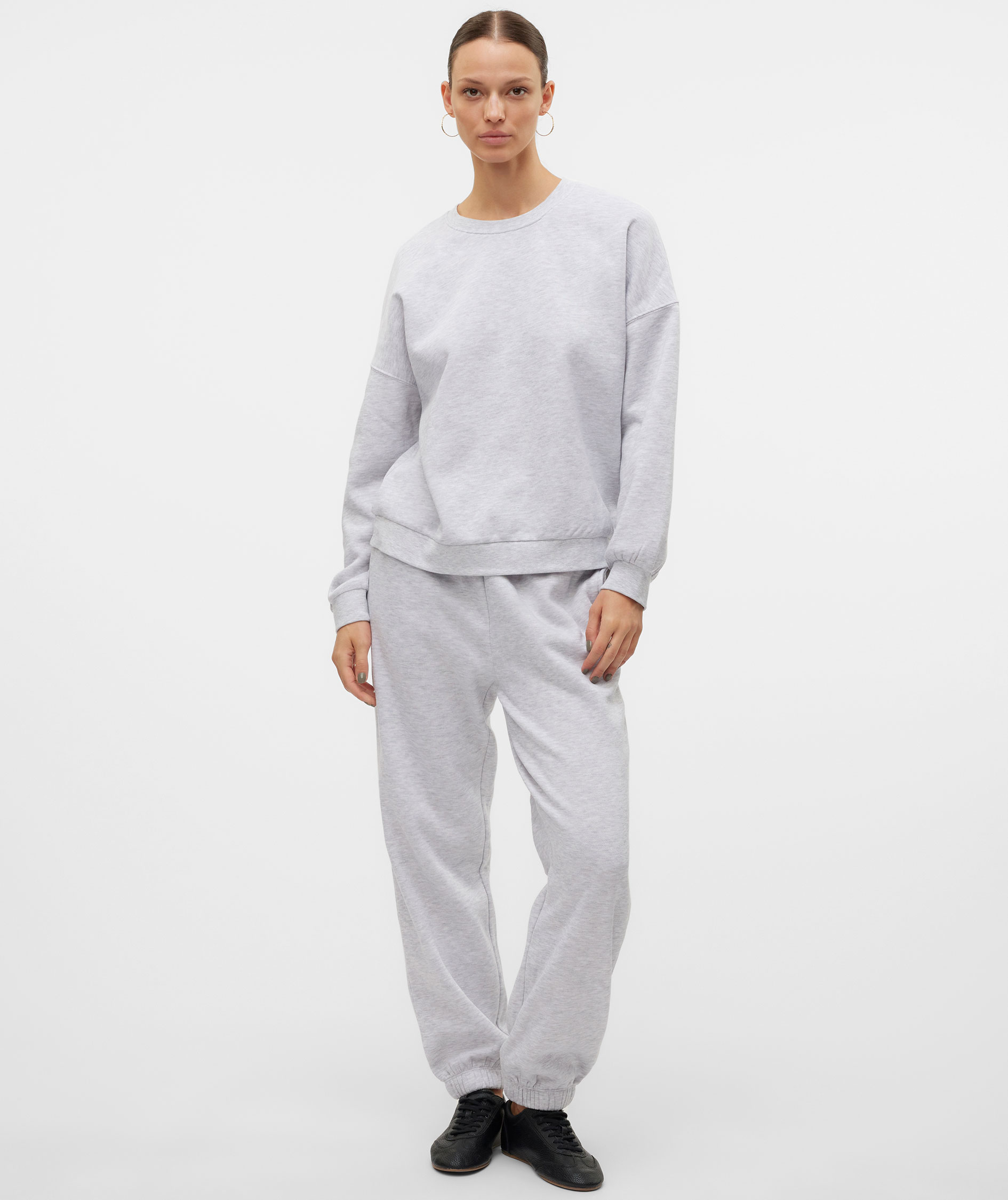 Vero Moda VMSONJA joggingbyxor dam, Light Grey Melange