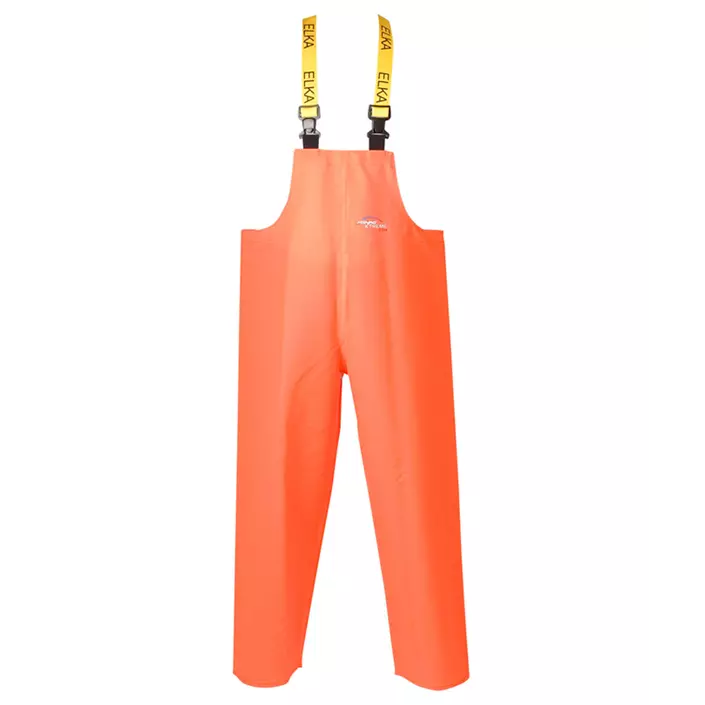 Elka Fishing Extreme PVC Heavy rain bib and brace trousers, Hi-vis Orange, large image number 0