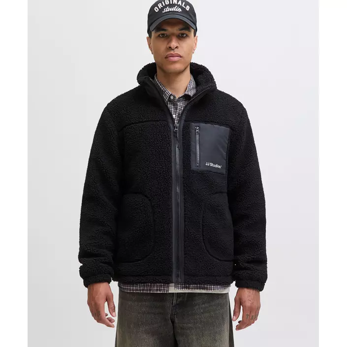 Jack & Jones JJESOHO Faserpelzjacke, Black, large image number 1