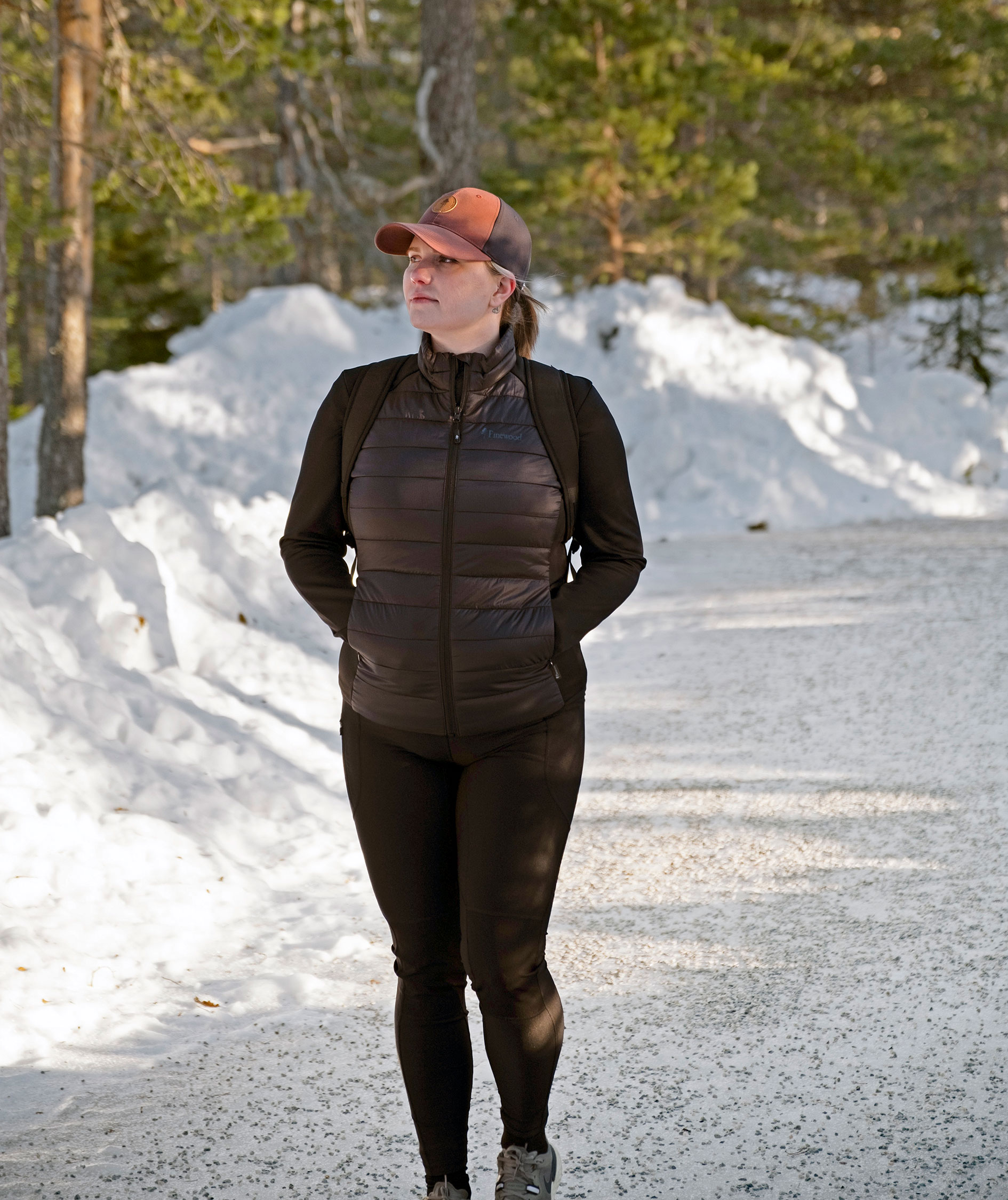 Pinewood&nbsp;Finnveden Hybrid dame power fleecejakke