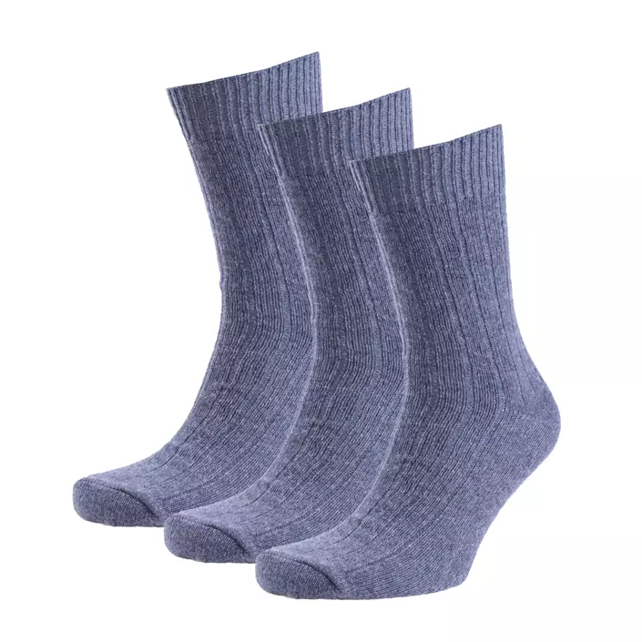 3-pack sokker med merinoull, Dark Powder Blue, large image number 0