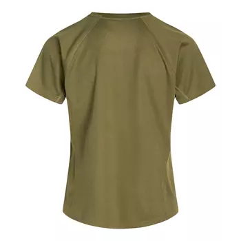 Zebdia dame logo sports T-shirt, Armygrønn