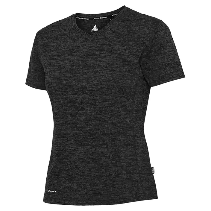 Pitch Stone Damen T-Shirt, Black melange, large image number 0