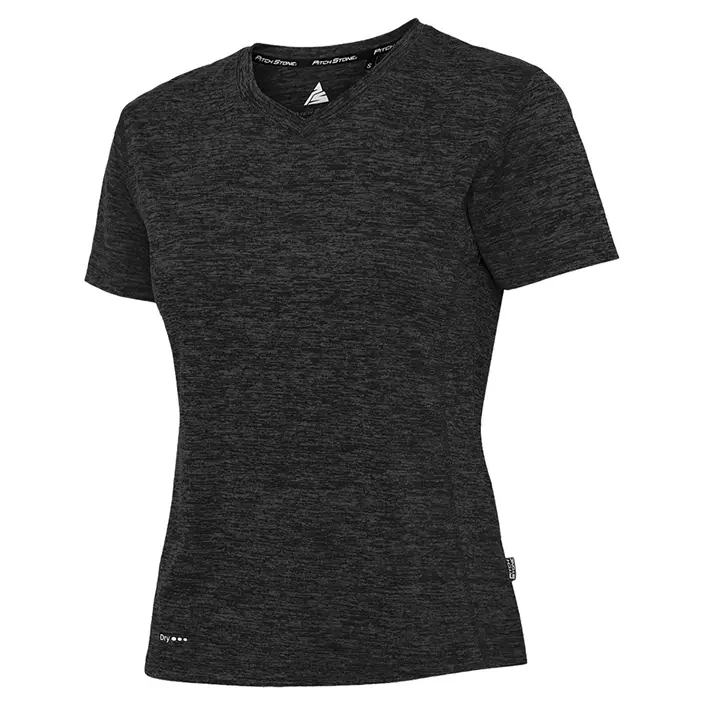 Pitch Stone women's T-shirt, Black melange, large image number 0