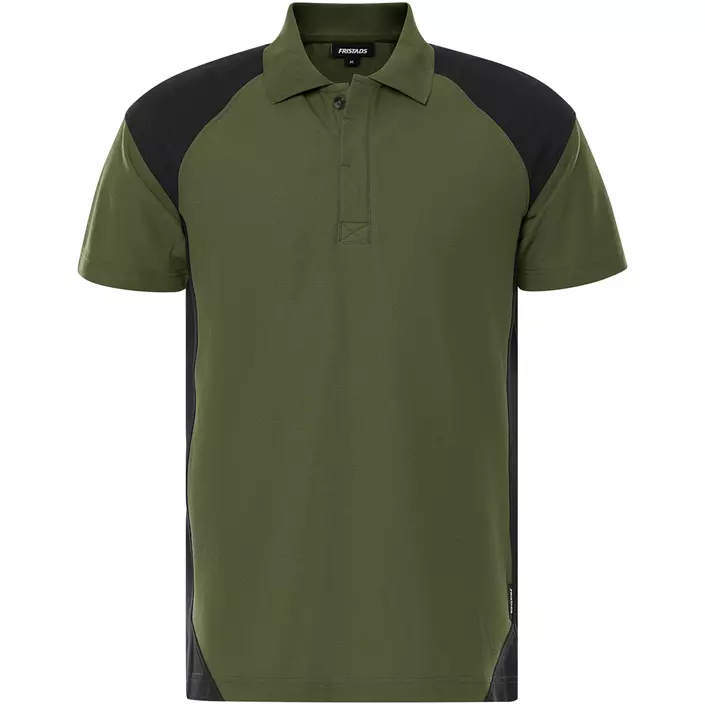 Fristads Heavy polo T-shirt 7047 GPM, Army Green/Black, large image number 0
