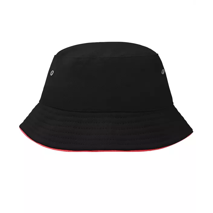 Myrtle Beach bucket hat for kids, Black/Red, Black/Red, large image number 0