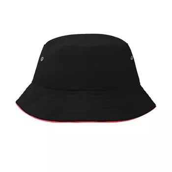 Myrtle Beach bucket hat for kids, Black/Red