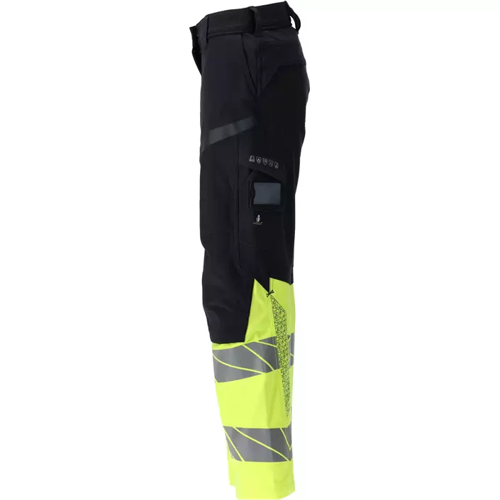 Mascot Accelerate Multisafe diamond fit arbetsbyxa dam full stretch, Mörk Marinblå/Hi-Vis Gul, large image number 3