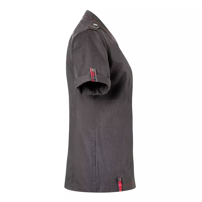 Karlowsky Denim-Style ROCK CHEF® short-sleeved women's chefs jacket, Grey denim, large image number 2