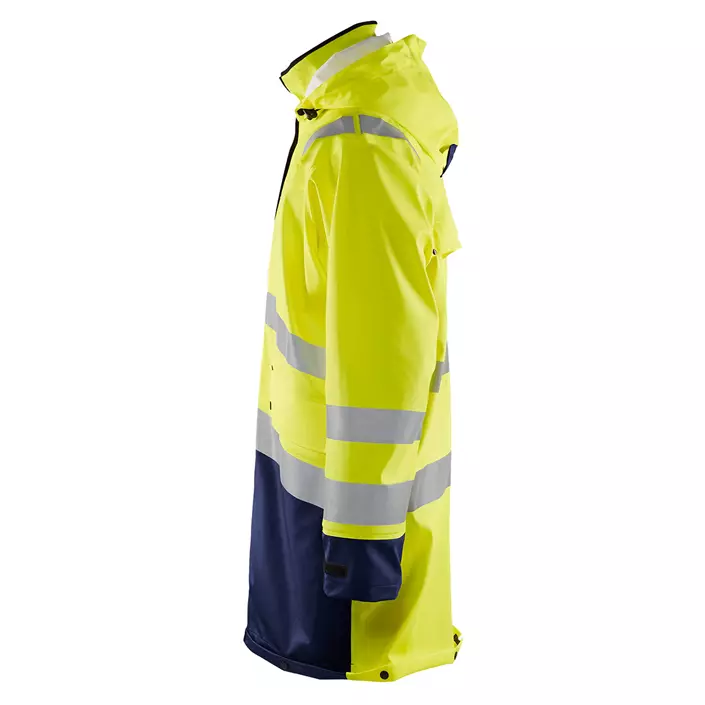 Blåkläder regnfrakk, Hi-vis gul/marineblå, large image number 3