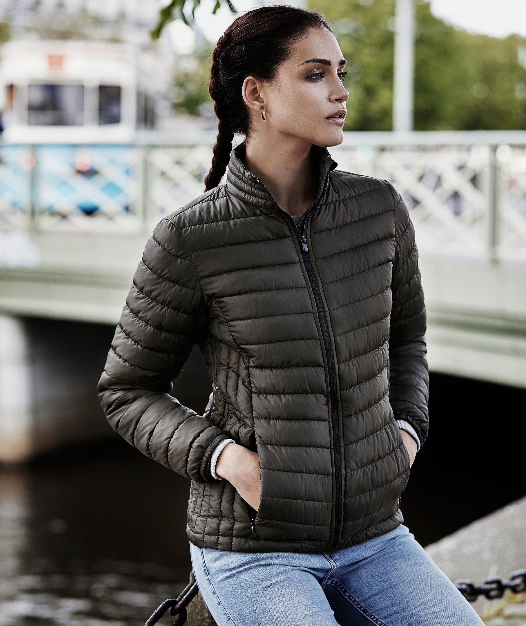 Tee Jays Zepelin women's jacket, Dark olive 