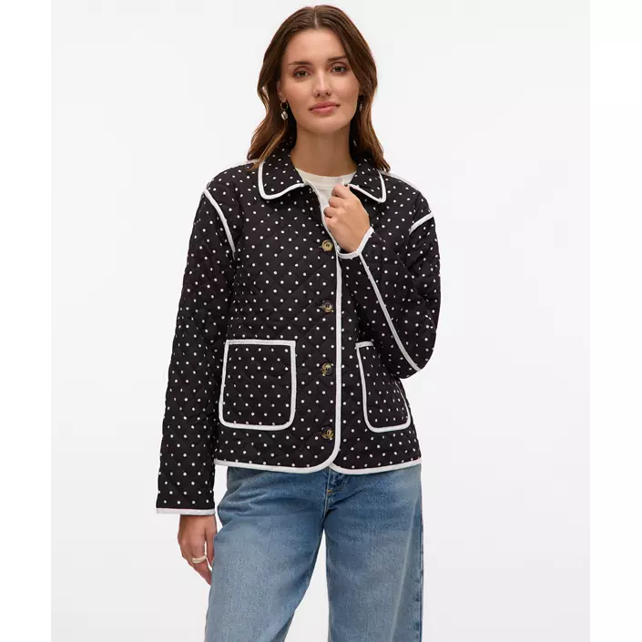 Vero Moda VMSANNE vattert jakke, Black/White Dots, large image number 3