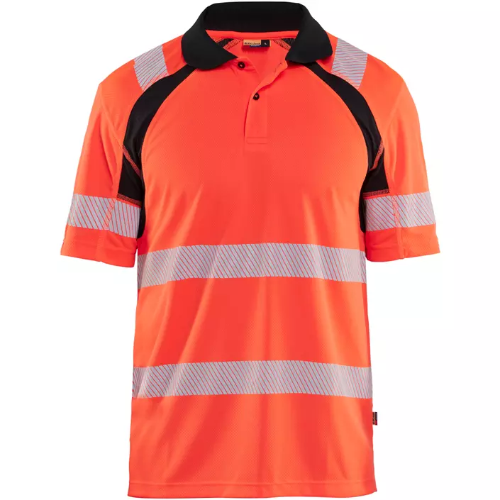 Blåkläder polo T-shirt, Hi-Vis rød/sort, large image number 0