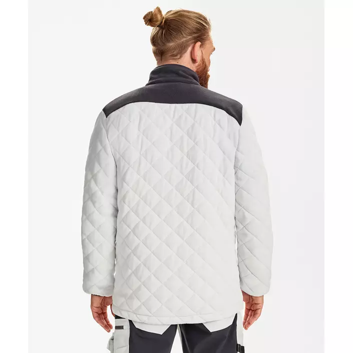 Engel Entire vatteret fleecejakke, Bone White/Anthracite Grey, large image number 3