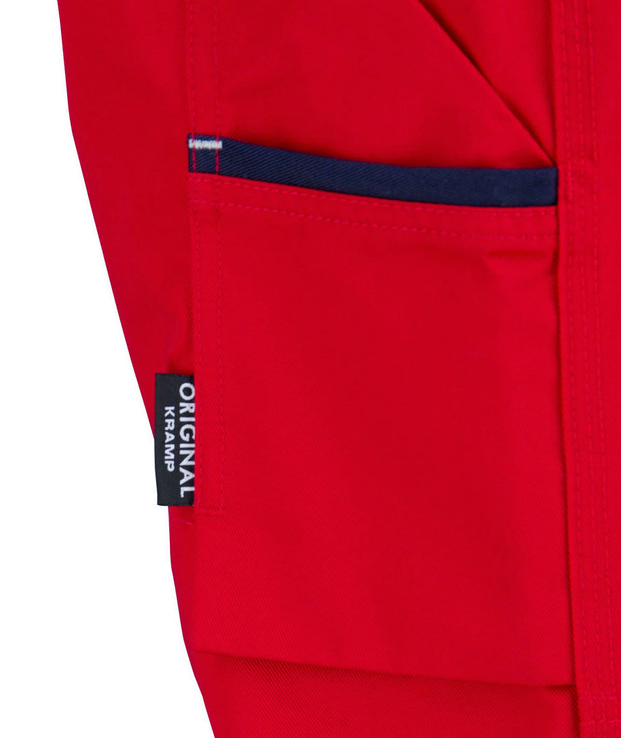 Kramp Original work trousers with belt, Red/Marine Blue, large image number 6