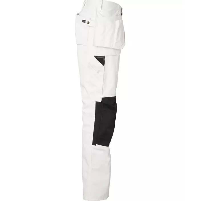 Top Swede craftsman trousers 2515, White/Black, large image number 2