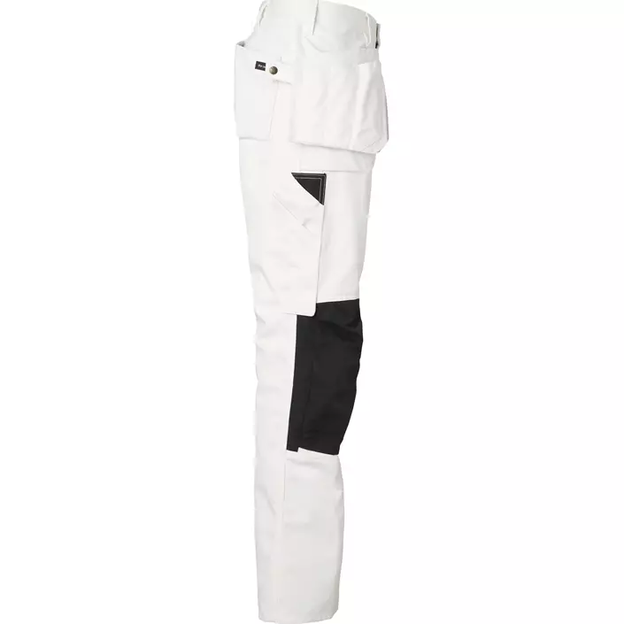 Top Swede craftsman trousers 2515, White/Black, large image number 2