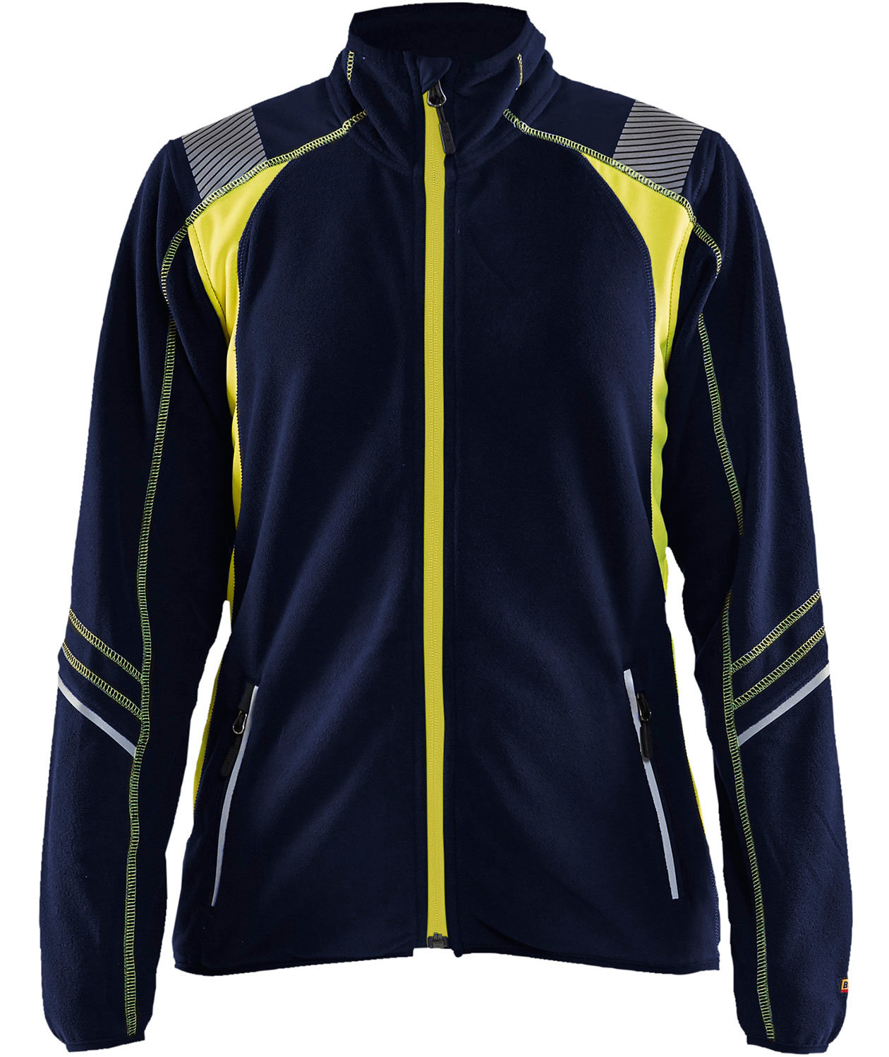 Bl&aring;kl&auml;der women's fleece jacket, Marine Blue/Yellow, large image number 0