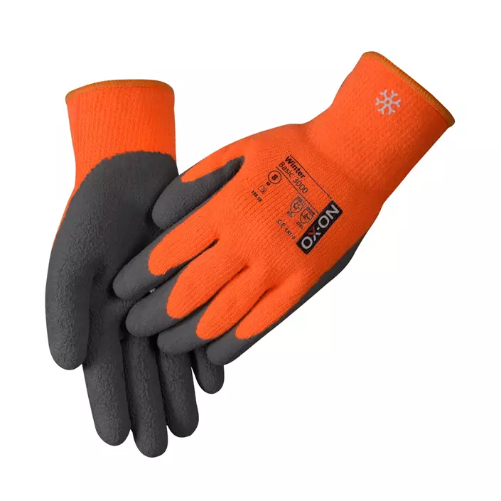 OX-ON Winter Basic 3000 winter work gloves, Orange/Grey, large image number 1