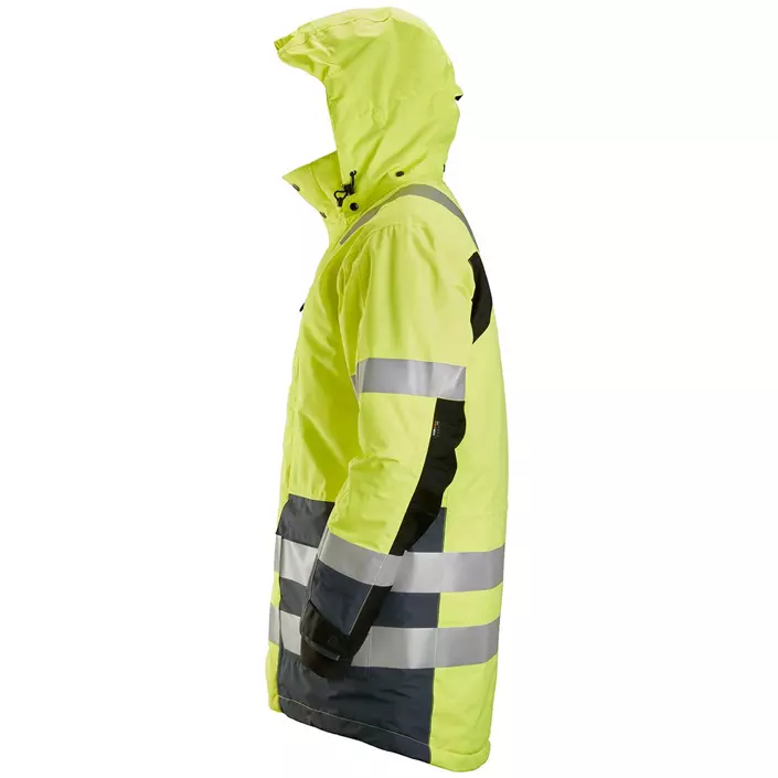 Snickers AllroundWork winter parka 1830, Hi-vis yellow/charcoal grey, large image number 2