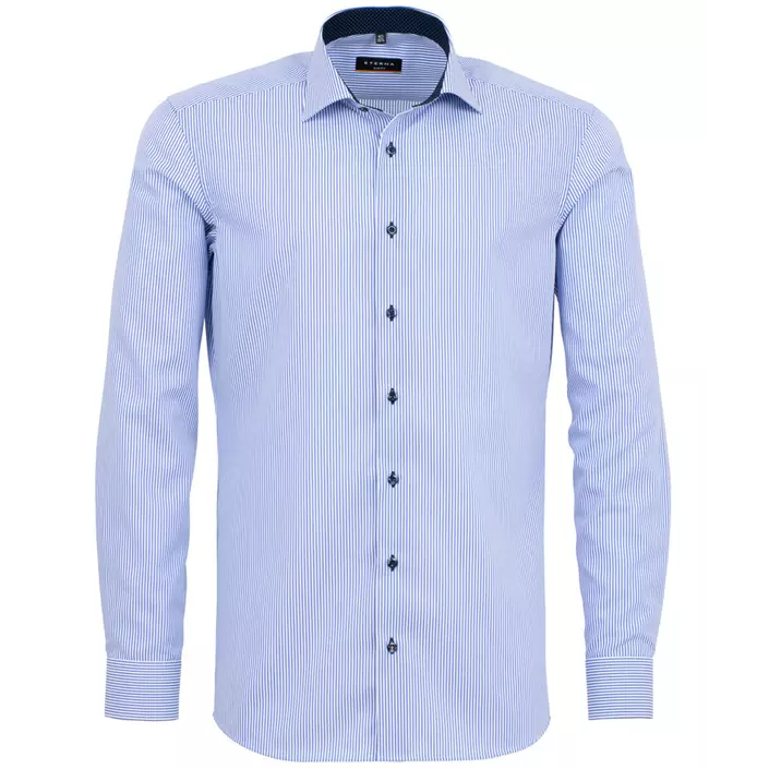 Eterna Slim fit skjorte Twill, Blå, large image number 0