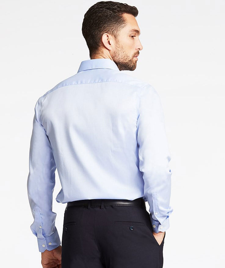 Lindbergh Fine Twill Modern fit shirt, Light Blue, large image number 3