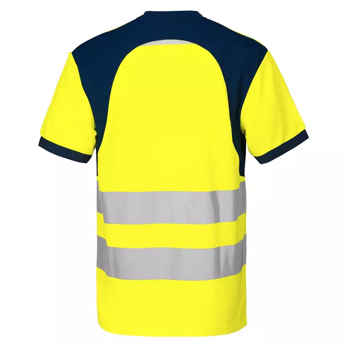ProJob T-skjorte 6009, Hi-vis gul/marineblå, large image number 2