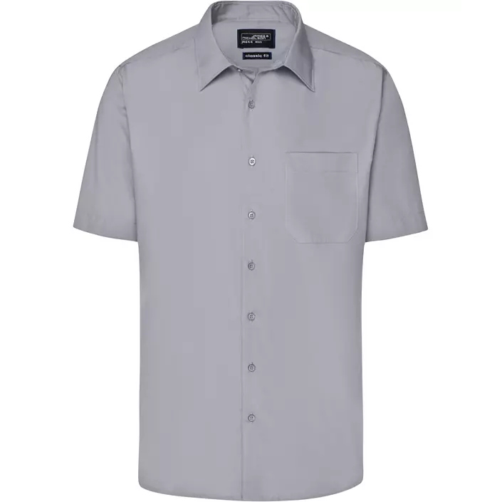 James & Nicholson modern fit kurzärmeliges Hemd, Grau, large image number 0