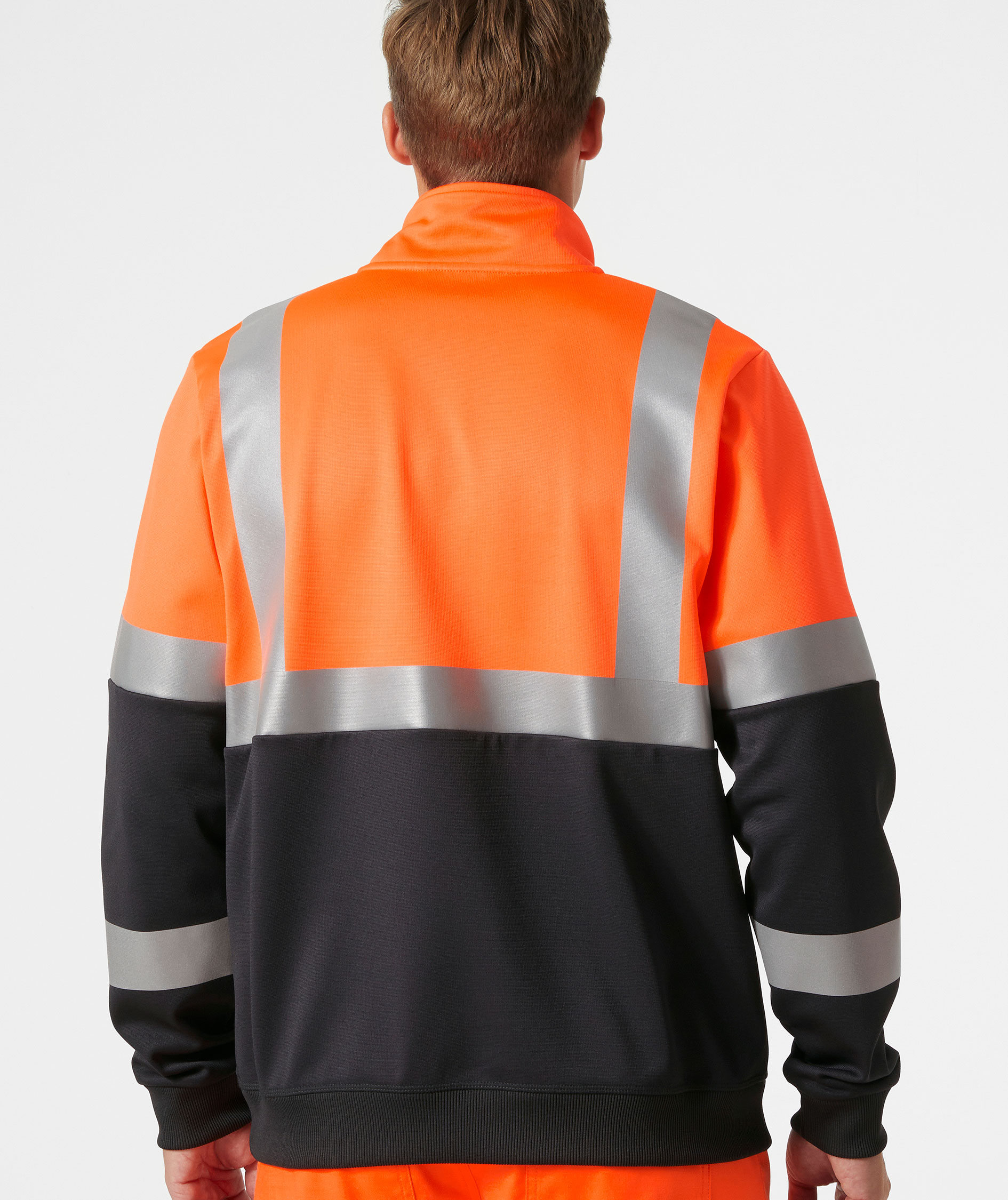 Helly Hansen Addvis half zip sweatshirt, Hi-vis Orange/Ebony, large image number 3