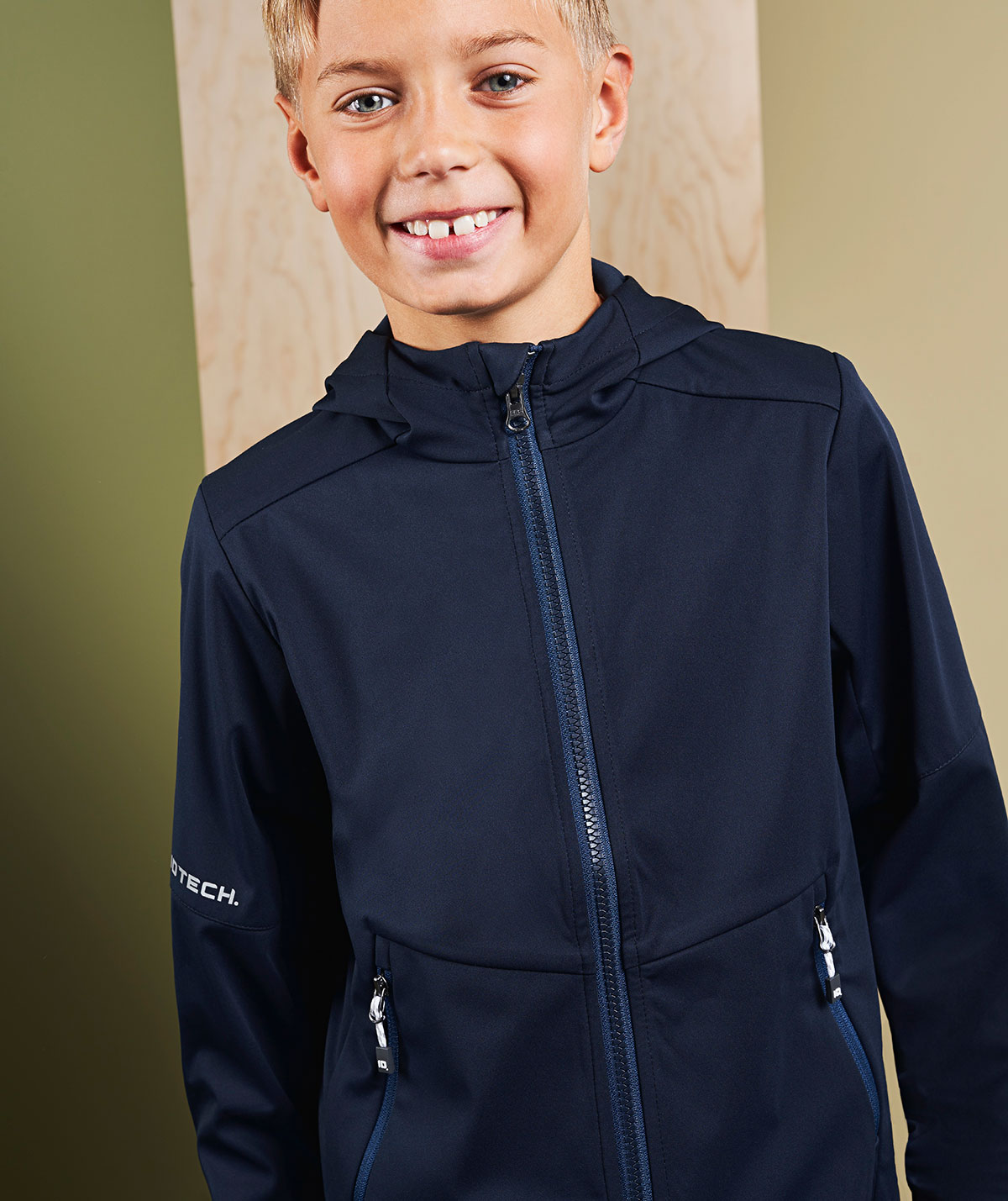 ID Softshell jacket for kids, Navy, large image number 1