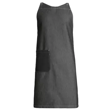 Kentaur Raw snap-on bib apron with pockets, Grey