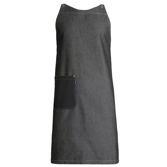 Kentaur Raw snap-on bib apron with pockets, Grey, Grey, large image number 0