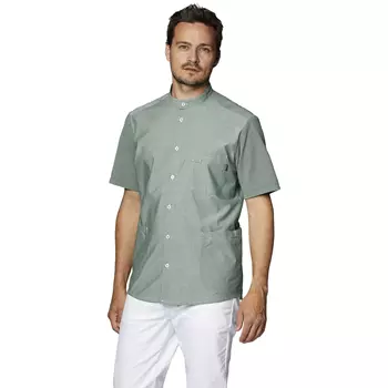 Kentaur short-sleeved pique shirt, Dusty green