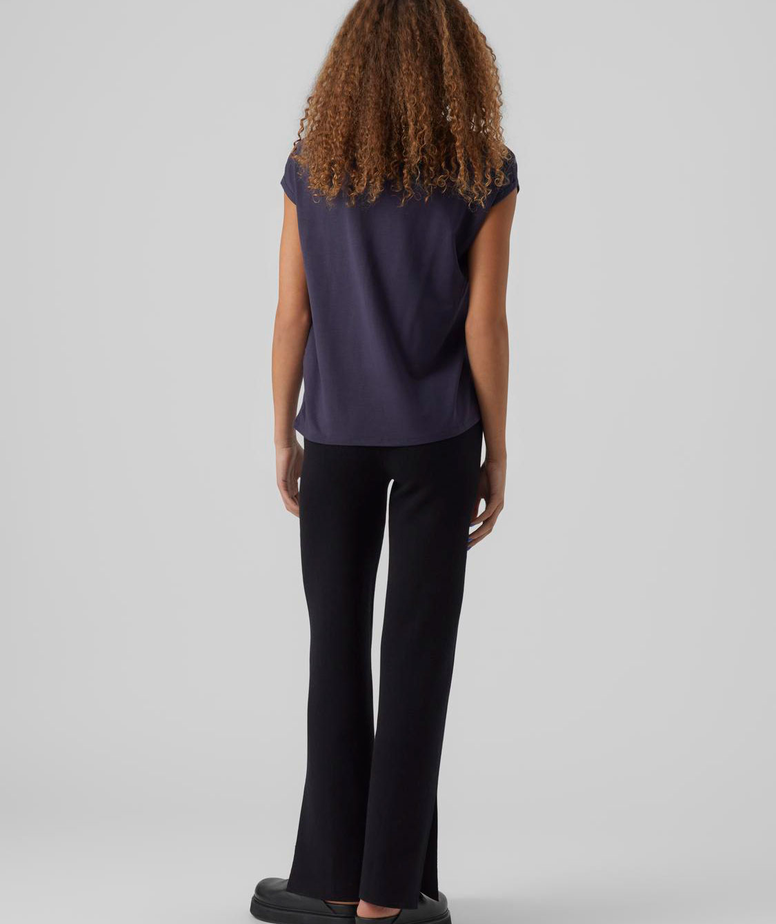 Vero Moda VMAVA PLAIN women's T-shirt, Night Sky, large image number 2