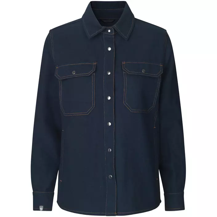 ID Modern fit flanellskjorta dam, Navy, large image number 0