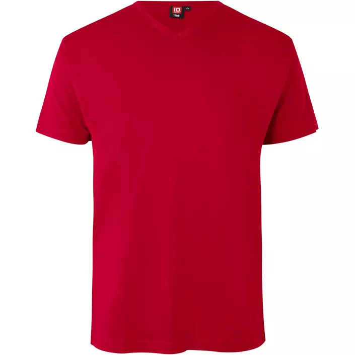 ID T-time T-shirt med v-hals, Rød, large image number 0