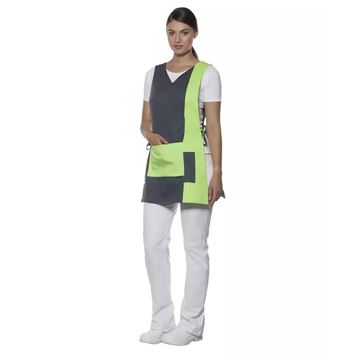 Karlowsky Marilies sandwich apron with pockets, Grey/Green, large image number 1