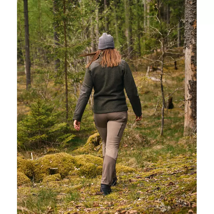 Pinewood Lappland filtet dame uld cardigan, Green Melange, large image number 8
