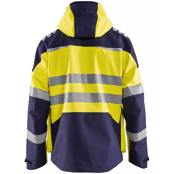 Blåkläder Evolution shell jacket, Hi-vis yellow/Marine blue, large image number 2