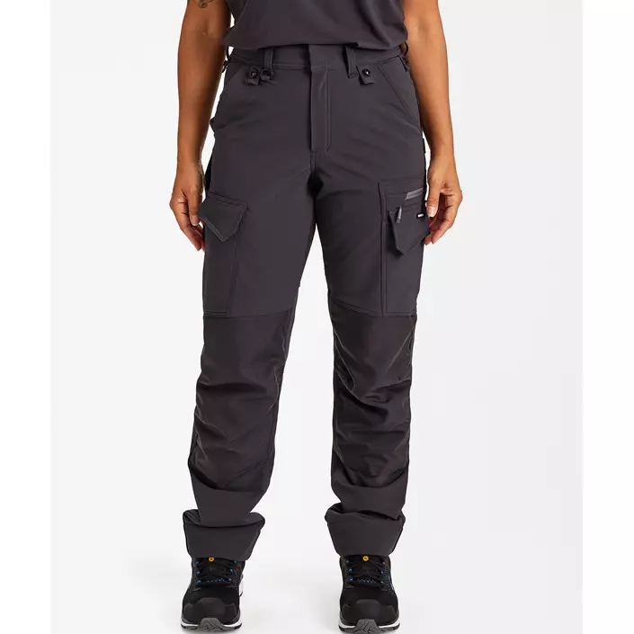 Engel Entire dame arbejdsbukser full stretch, Anthracite Grey/Black, large image number 2