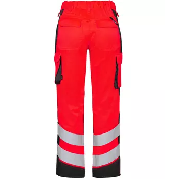 Engel Safety Light women's work trousers, Hi-vis Red/Black