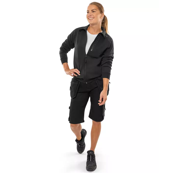 Fristads women's sweatshirt with zipper 7832 GKI, Black, large image number 1