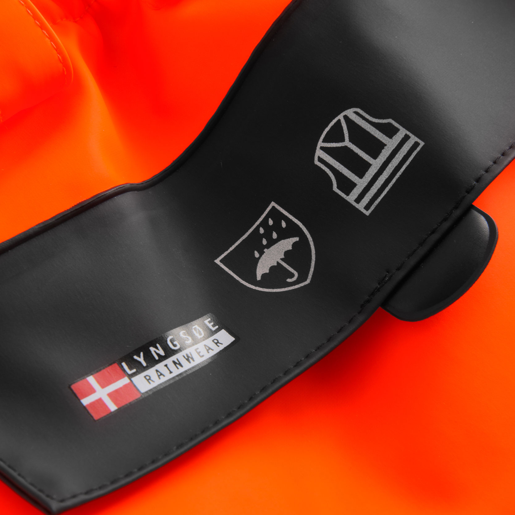 Lyngs&oslash;e PU/PVC regnbukser, Hi-vis&nbsp;Orange/Marine, large image number 2