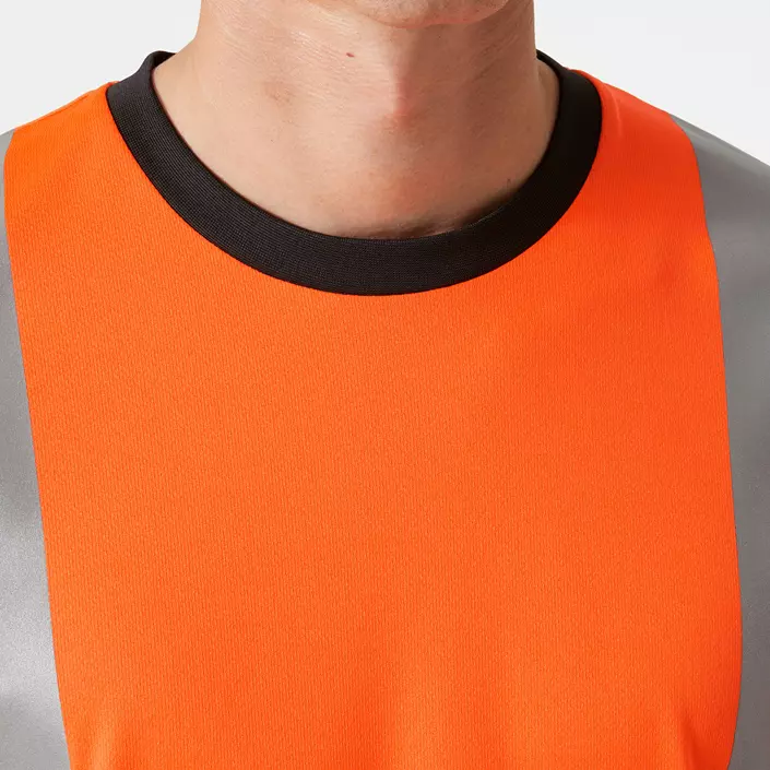 Helly Hansen Addvis langärmliges T-Shirt, Hi-vis Orange/Ebony, large image number 4