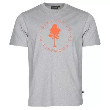 Pinewood Tree T-shirt, Light Grey Melange