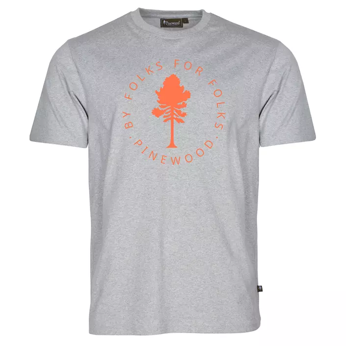 Pinewood Tree T-shirt, Light Grey Melange, large image number 0