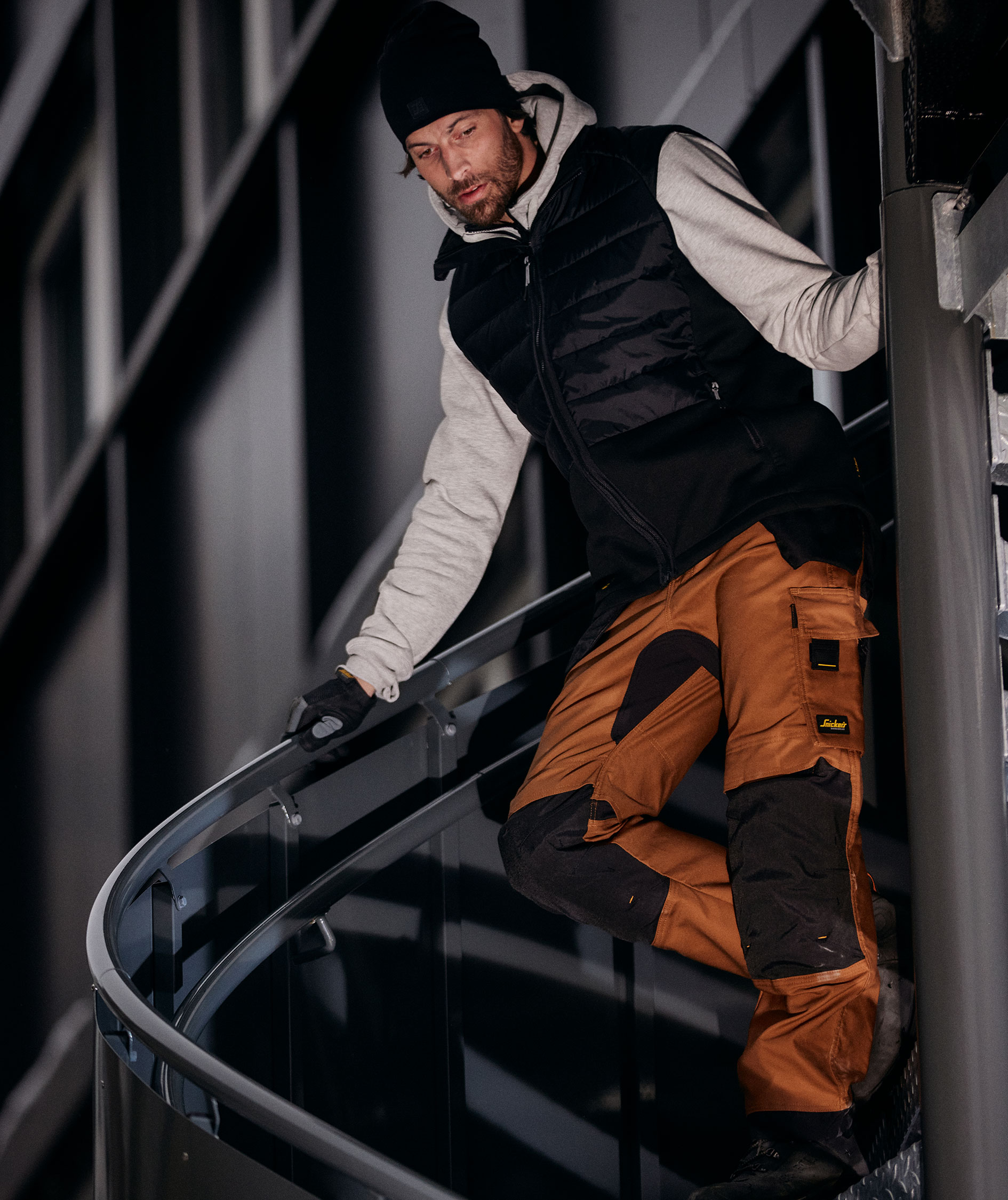 Snickers FlexiWork hybridv&auml;st 4902, Black/Black, large image number 6